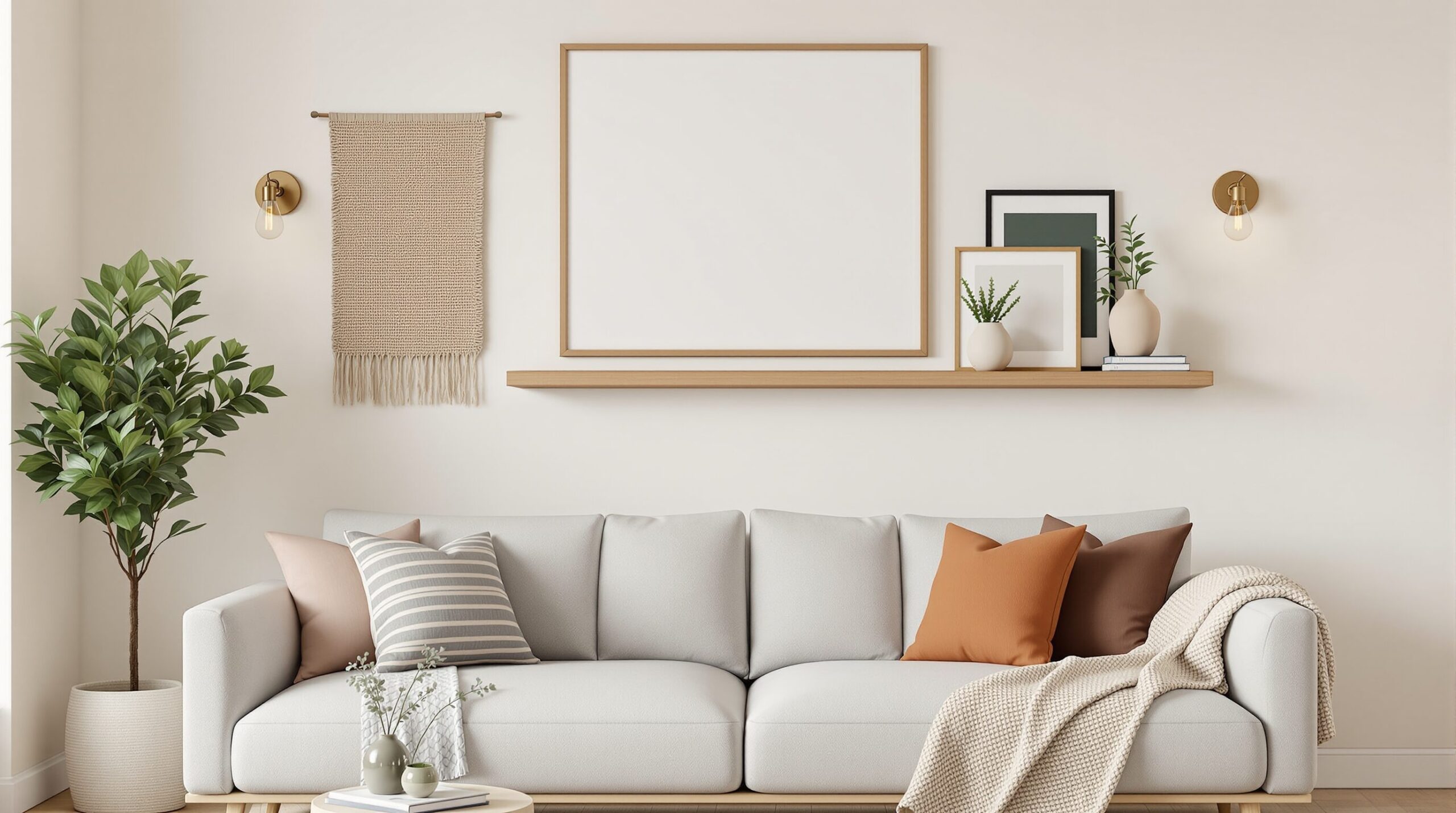 decorar pared del sofa