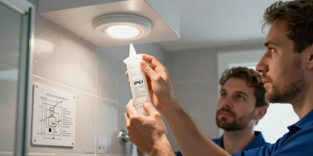 se puede poner luz dentro de la ducha